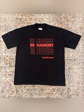 Hungykuma IM HANGRY Black Heavyweight Graphic Tee M
